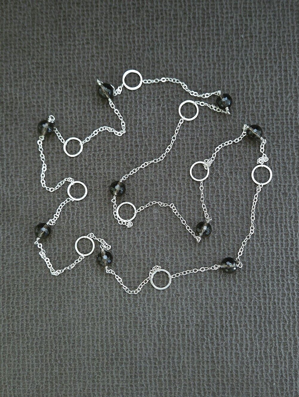 Stationary Smoky🔥 Quartz Long Necklace - NWOT